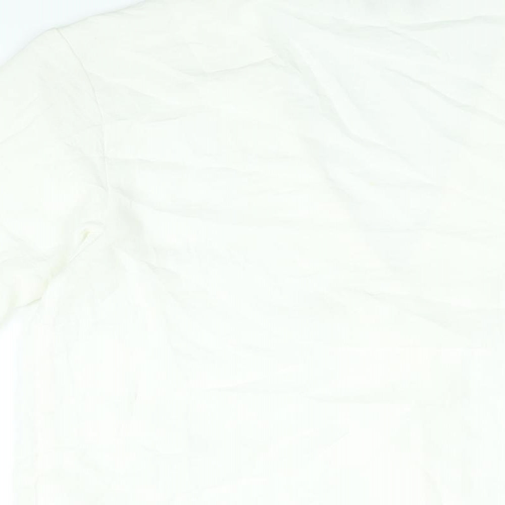 Apricot Womens White Polyester Basic Blouse Size 12 V-Neck