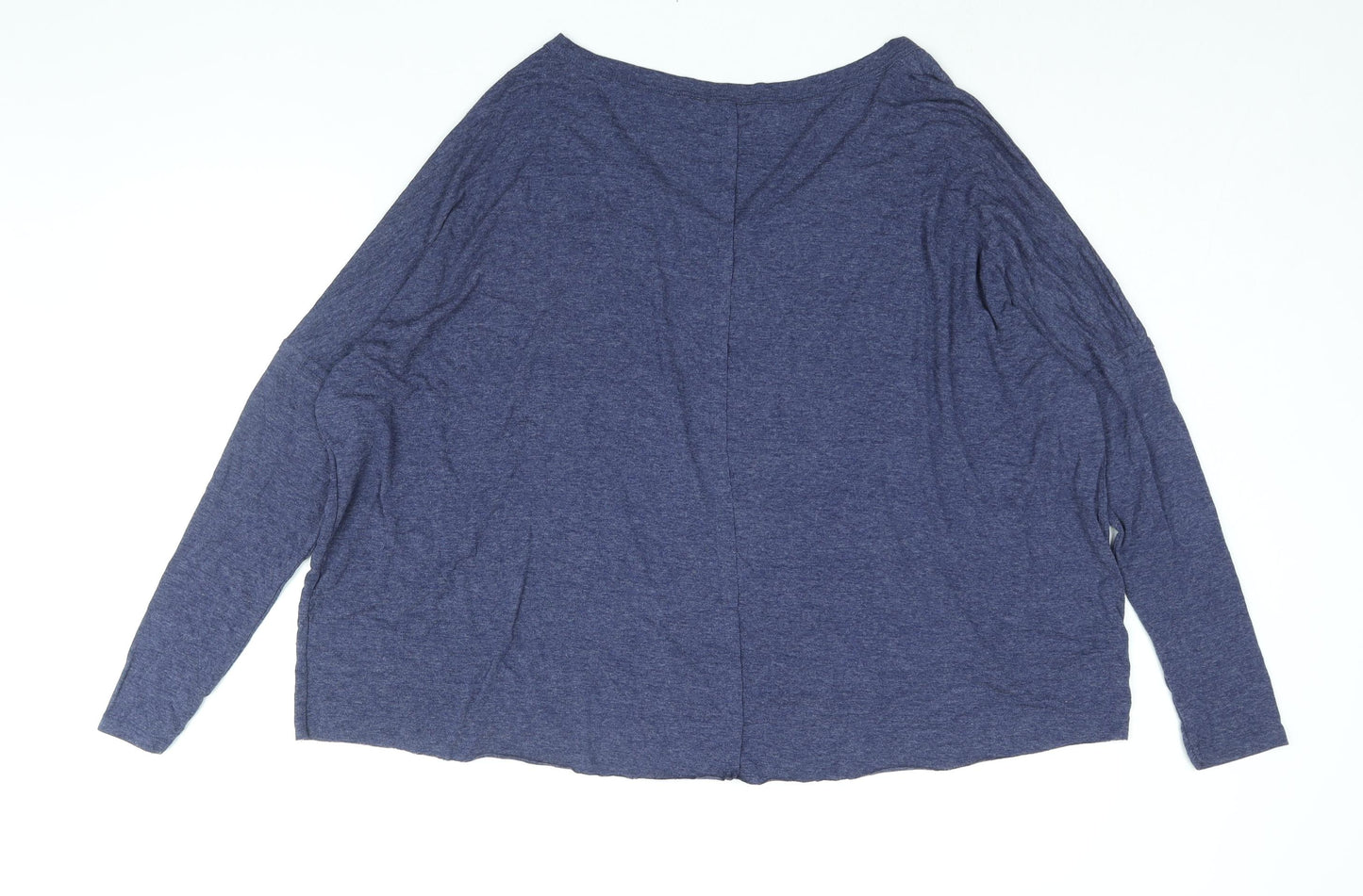 NEXT Womens Blue Viscose Basic Blouse Size 12 V-Neck