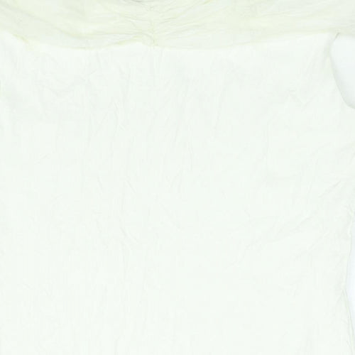 Principles Womens White Viscose Basic Blouse Size 14 Boat Neck - Tie