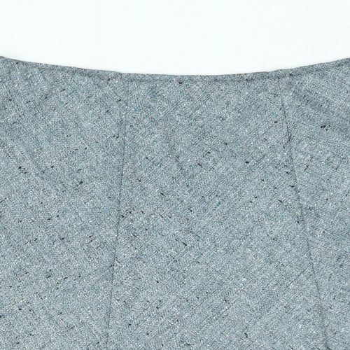 EWM Womens Blue Polyester A-Line Skirt Size 14