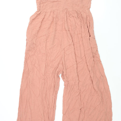 Miss Selfridge Womens Pink Polyester Jumpsuit One-Piece Size 12 L20 in Pullover