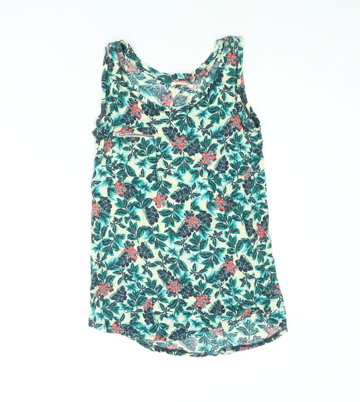 Springfield Womens Multicoloured Floral Polyester Camisole Blouse Size S Scoop Neck