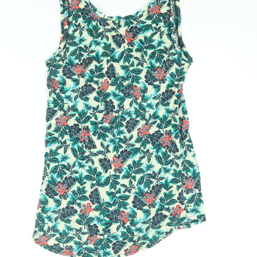 Springfield Womens Multicoloured Floral Polyester Camisole Blouse Size S Scoop Neck