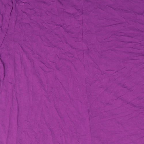 Zim & Zoe Womens Purple Viscose T-Shirt Dress Size 20 Scoop Neck Pullover