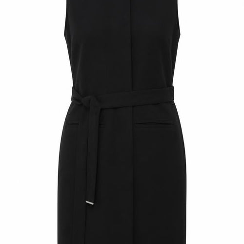 Dorothy Perkins Womens Black Jacket Waistcoat Size 10 Tie - Belted