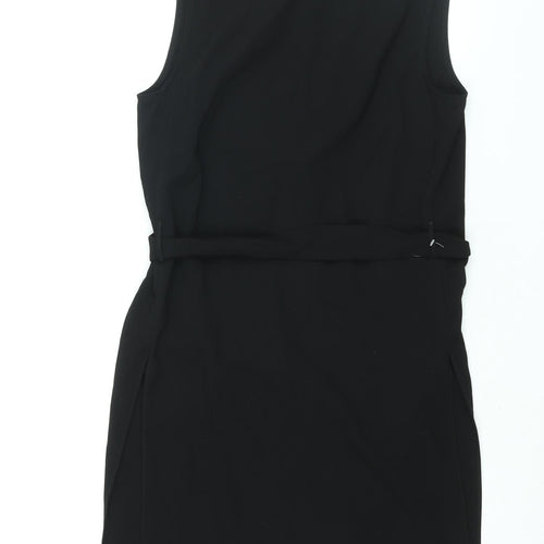 Dorothy Perkins Womens Black Jacket Waistcoat Size 10 Tie - Belted