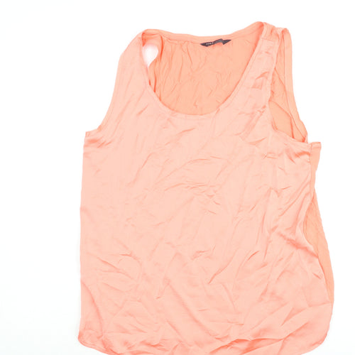 Marks and Spencer Womens Pink Polyester Camisole Blouse Size 12 Scoop Neck