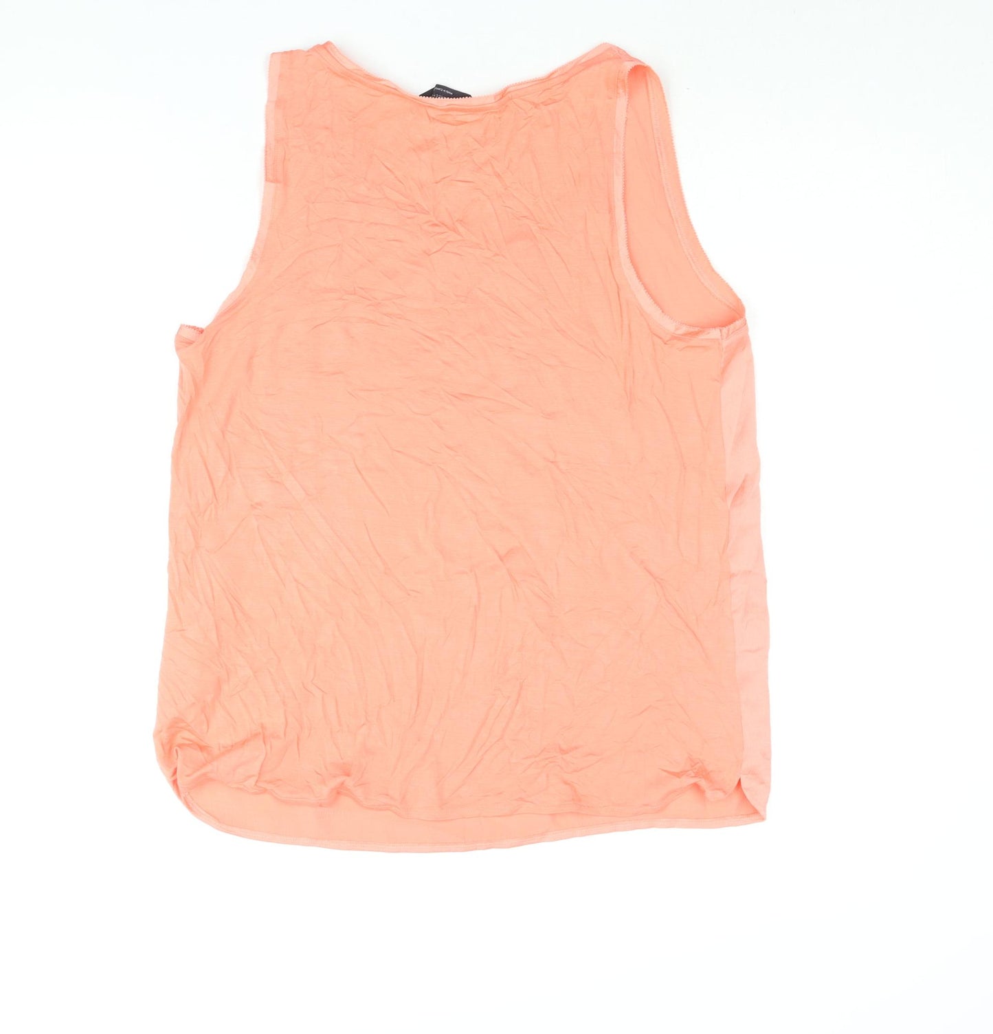 Marks and Spencer Womens Pink Polyester Camisole Blouse Size 12 Scoop Neck