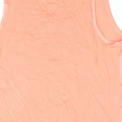 Marks and Spencer Womens Pink Polyester Camisole Blouse Size 12 Scoop Neck