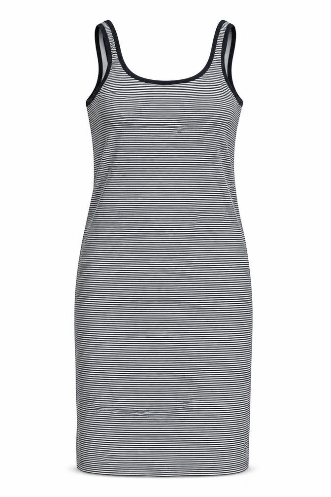 Blooming Marvellous Womens Blue Striped Viscose Tank Dress Size 14 Scoop Neck Pullover