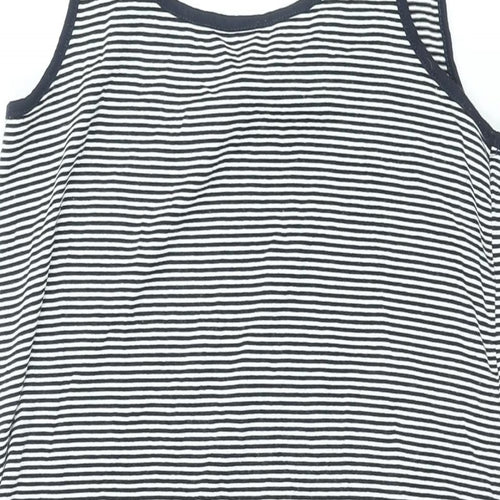 Blooming Marvellous Womens Blue Striped Viscose Tank Dress Size 14 Scoop Neck Pullover
