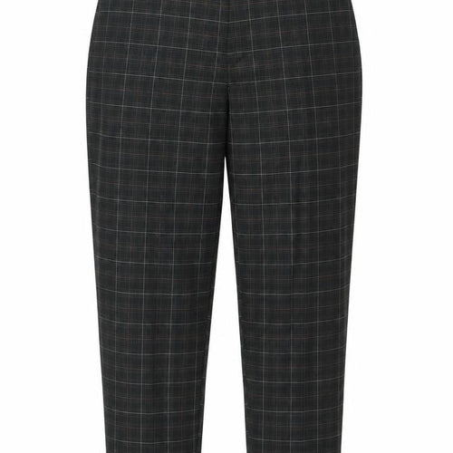 Dorothy Perkins Womens Black Check Polyester Trousers Size 12 L25 in Regular Zip