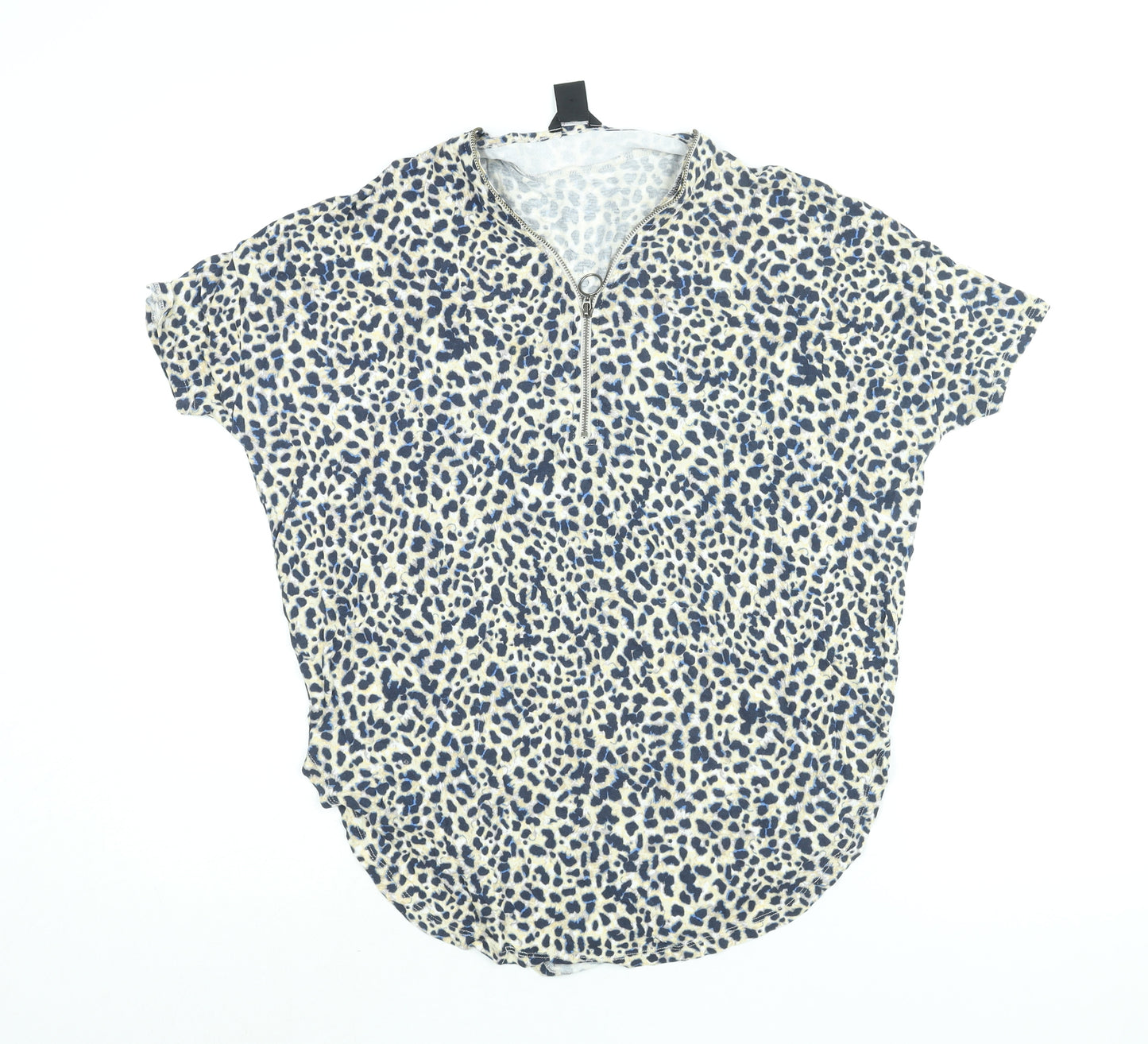 Lindex Womens Multicoloured Geometric Viscose Basic Blouse Size S V-Neck
