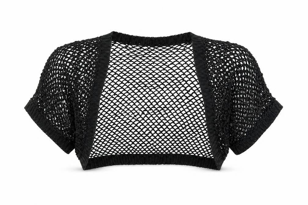 NEXT Womens Black V-Neck Viscose Shrug Jumper Size M - Sequin Size M-L