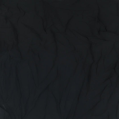 AMES Womens Black Viscose Basic Blouse Size 6 Boat Neck - Taped Sleeves
