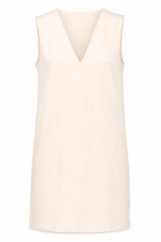 Front view of Missguided women’s pink polyester shift, size UK 8, v-neck pullover