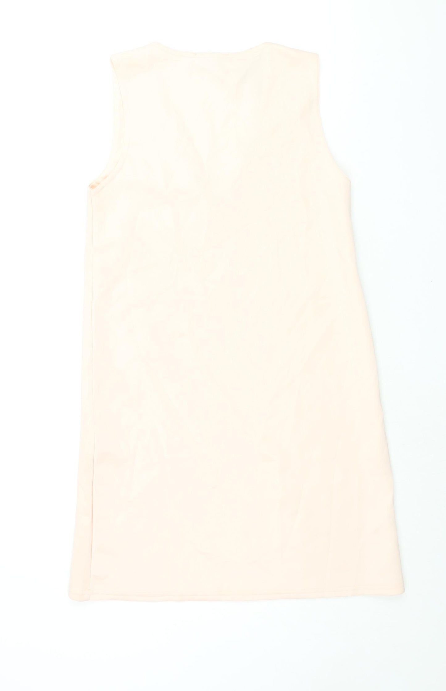 Missguided Womens Pink Polyester Shift Size 8 V-Neck Pullover