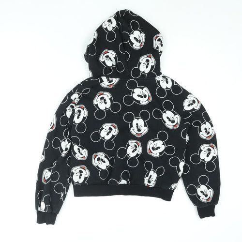Divided by H&M Womens Black Geometric Cotton Pullover Hoodie Size S Pullover - Disney Mickey Mouse Ears
