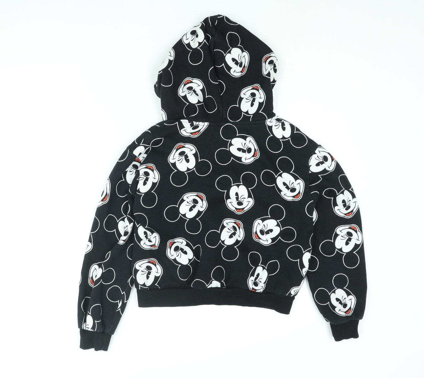 Divided by H&M Womens Black Geometric Cotton Pullover Hoodie Size S Pullover - Disney Mickey Mouse Ears