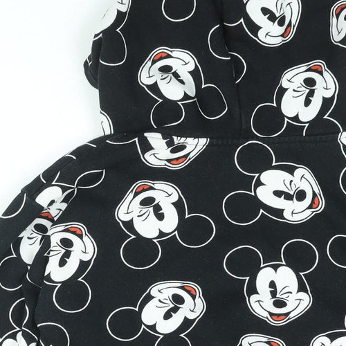 Divided by H&M Womens Black Geometric Cotton Pullover Hoodie Size S Pullover - Disney Mickey Mouse Ears
