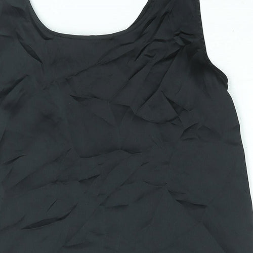 Marks and Spencer Womens Black Polyester Camisole Blouse Size 10 Scoop Neck
