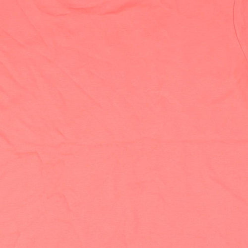 EWM Womens Pink Cotton Basic T-Shirt Size S Round Neck