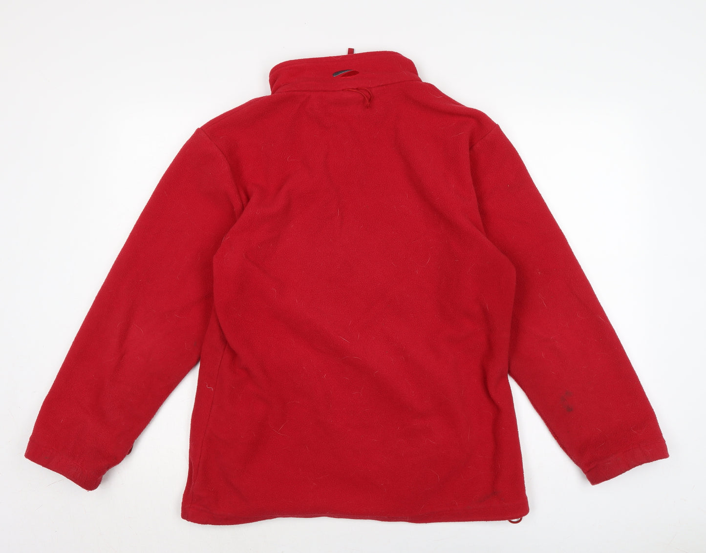 Mountain Life Womens Red Crew Neck Polyester Full Zip Jumper Size 12