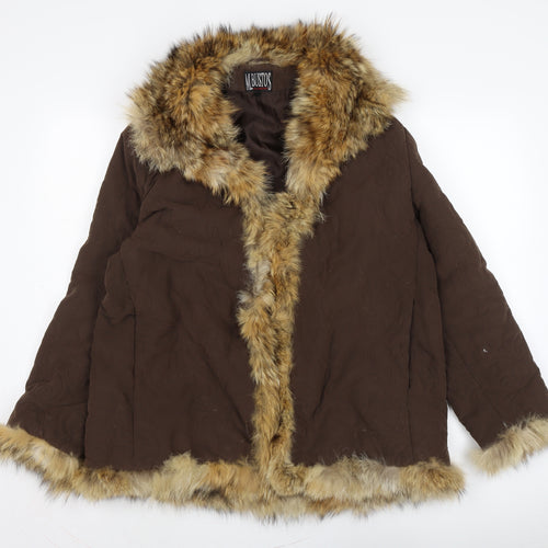 MBustos Womens Brown Jacket Size 18