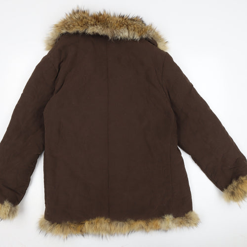 MBustos Womens Brown Jacket Size 18