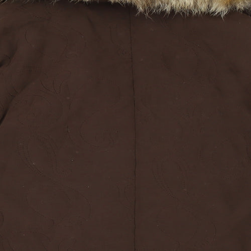 MBustos Womens Brown Jacket Size 18
