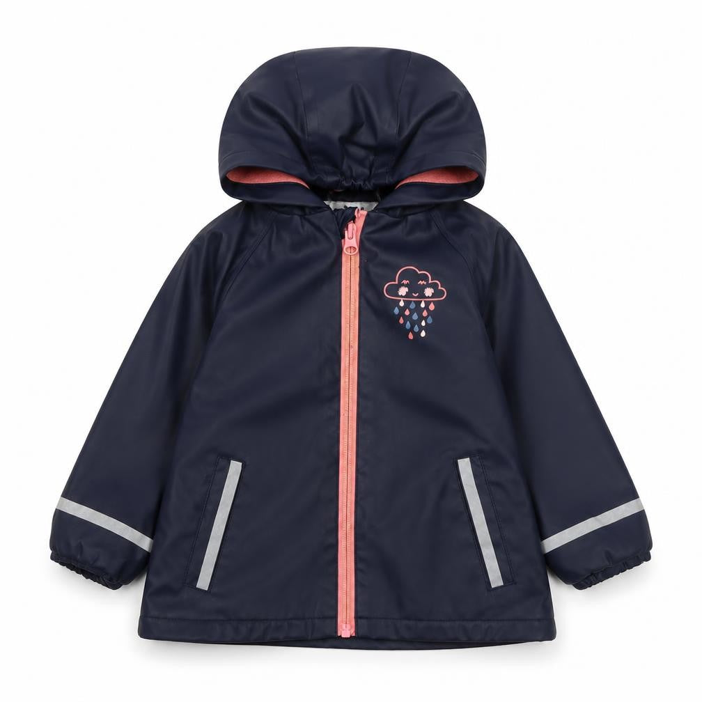 Lupilo Girls Blue Rain Coat Coat Size 18-24 Months Zip