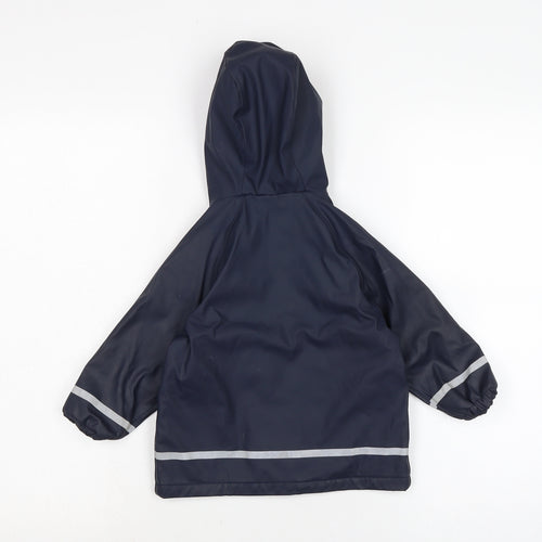Lupilo Girls Blue Rain Coat Coat Size 18-24 Months Zip