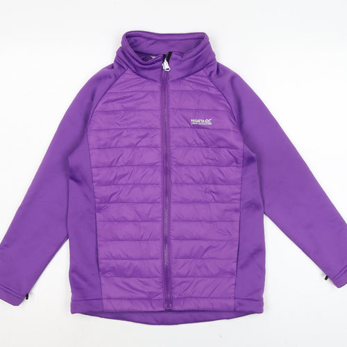 Regatta Girls Purple Quilted Jacket Size 12-13 Years Zip