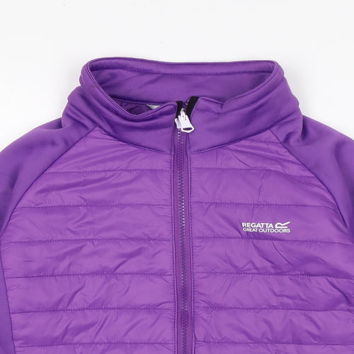 Regatta Girls Purple Quilted Jacket Size 12-13 Years Zip