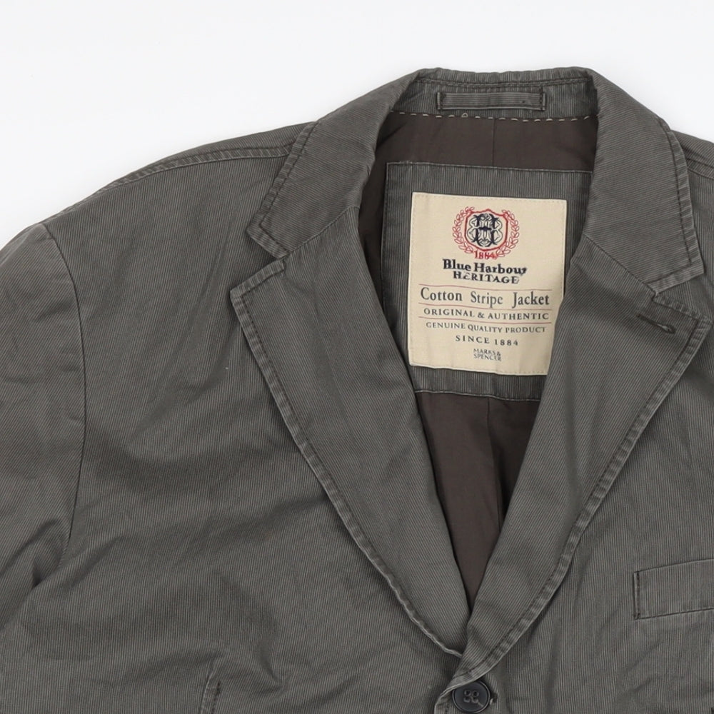 Marks and Spencer Mens Grey Jacket Size XL Button