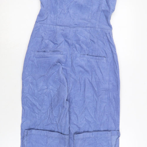 ASOS Womens Blue Cotton Dungaree One-Piece Size 8 L29 in Zip