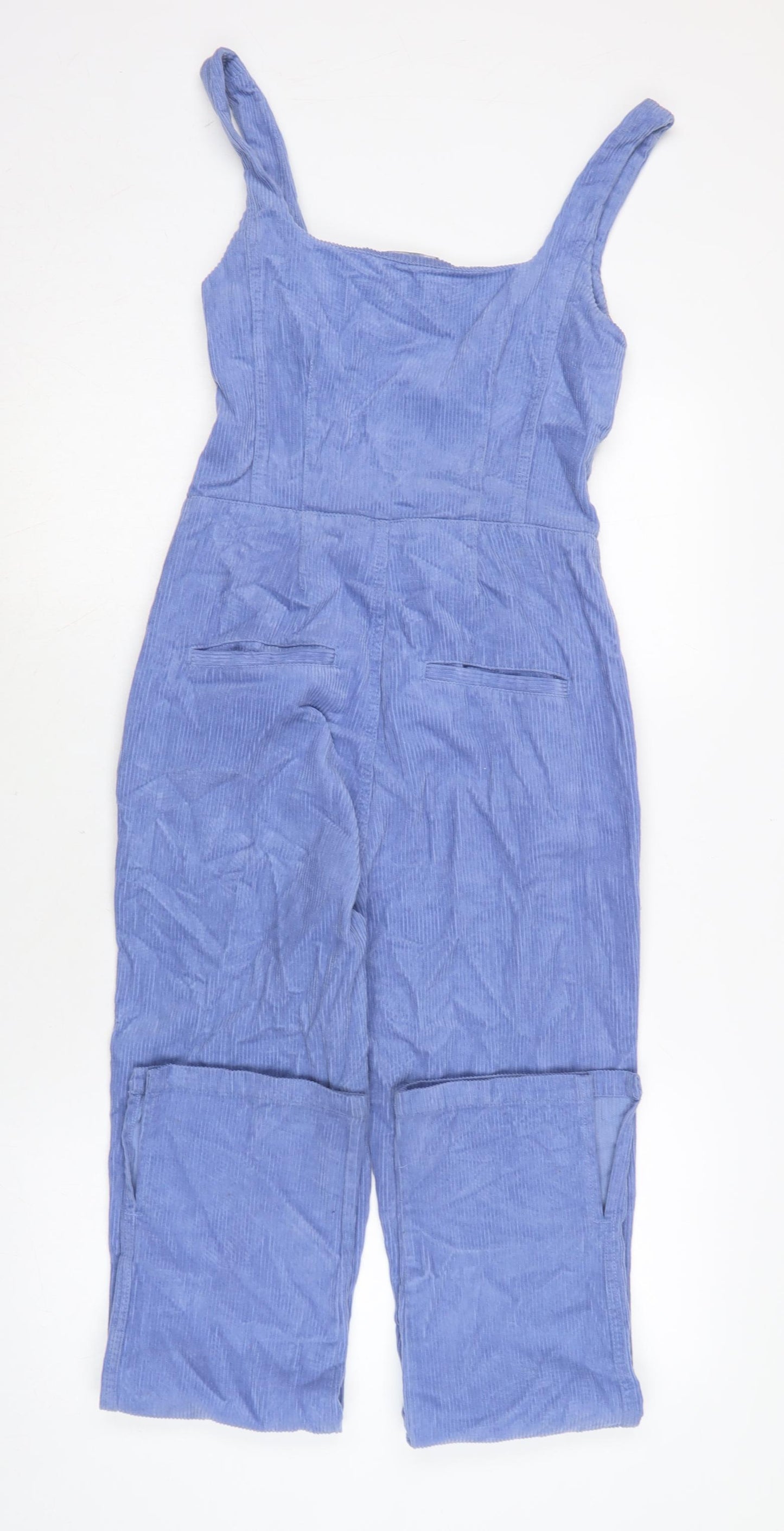 ASOS Womens Blue Cotton Dungaree One-Piece Size 8 L29 in Zip