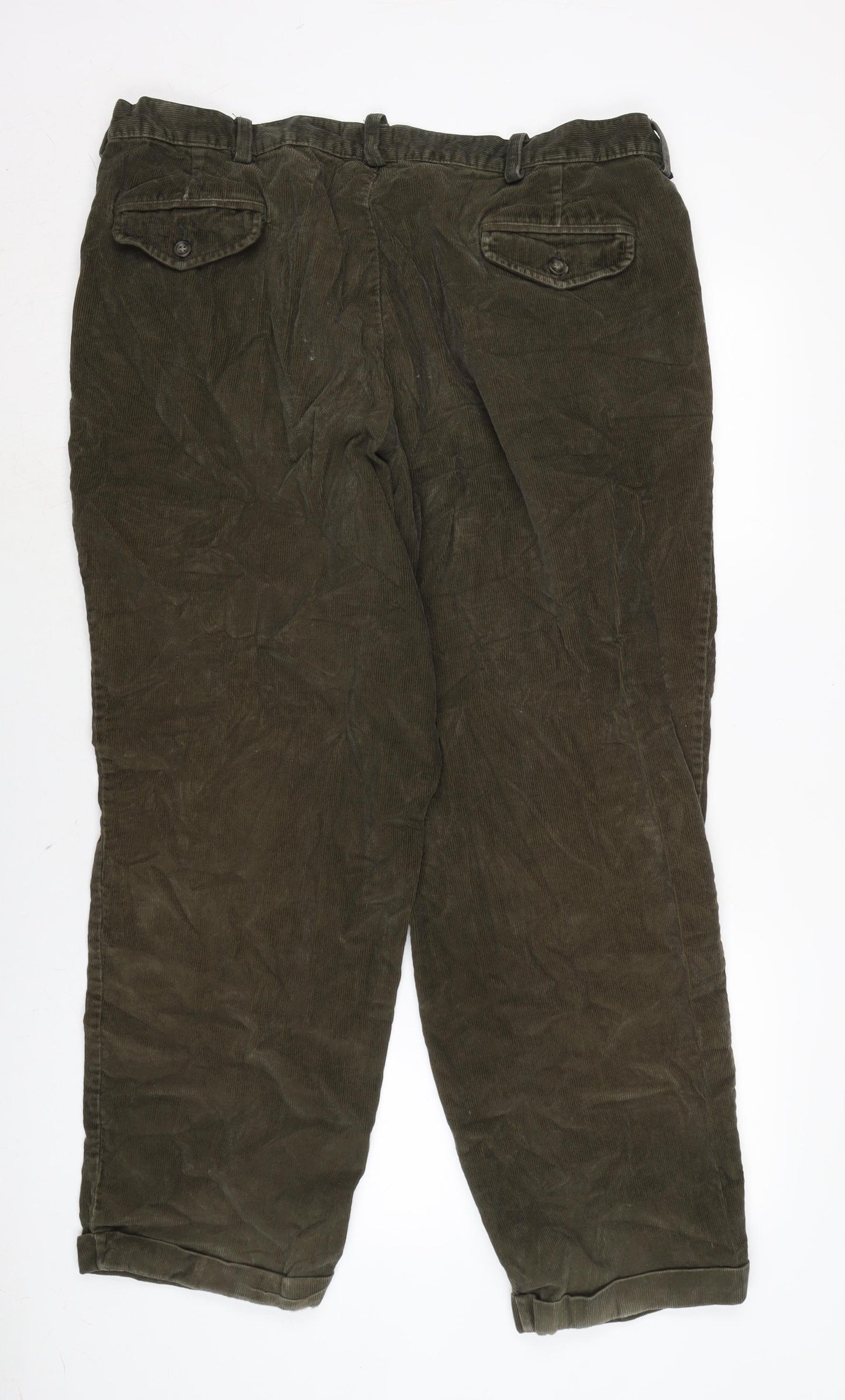 DOCKERS Mens Gold Cotton Trousers Size 36 in L26 in Regular Zip