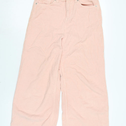 BDG Womens Pink Cotton Trousers Size 6 L22 in Regular Zip