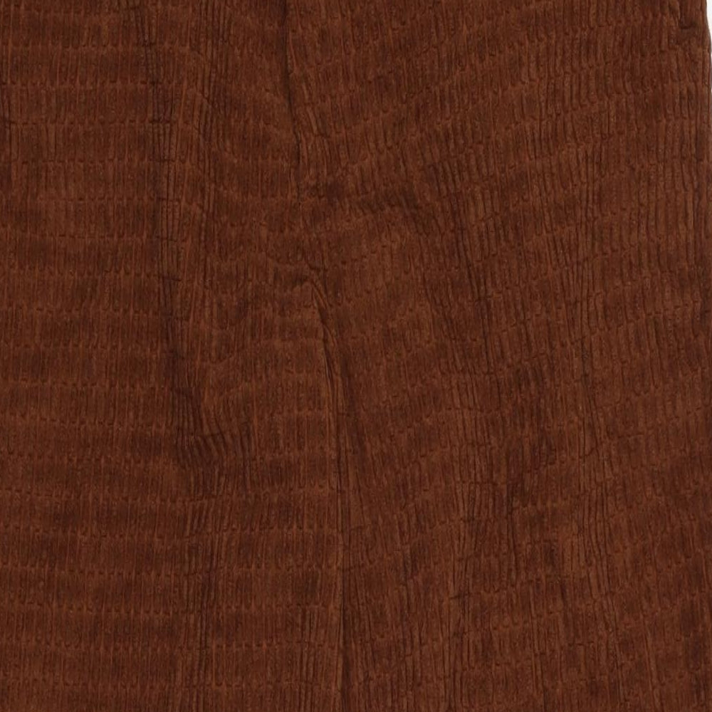 ASOS Mens Brown Cotton Trousers Size 28 in L26 in Regular Zip