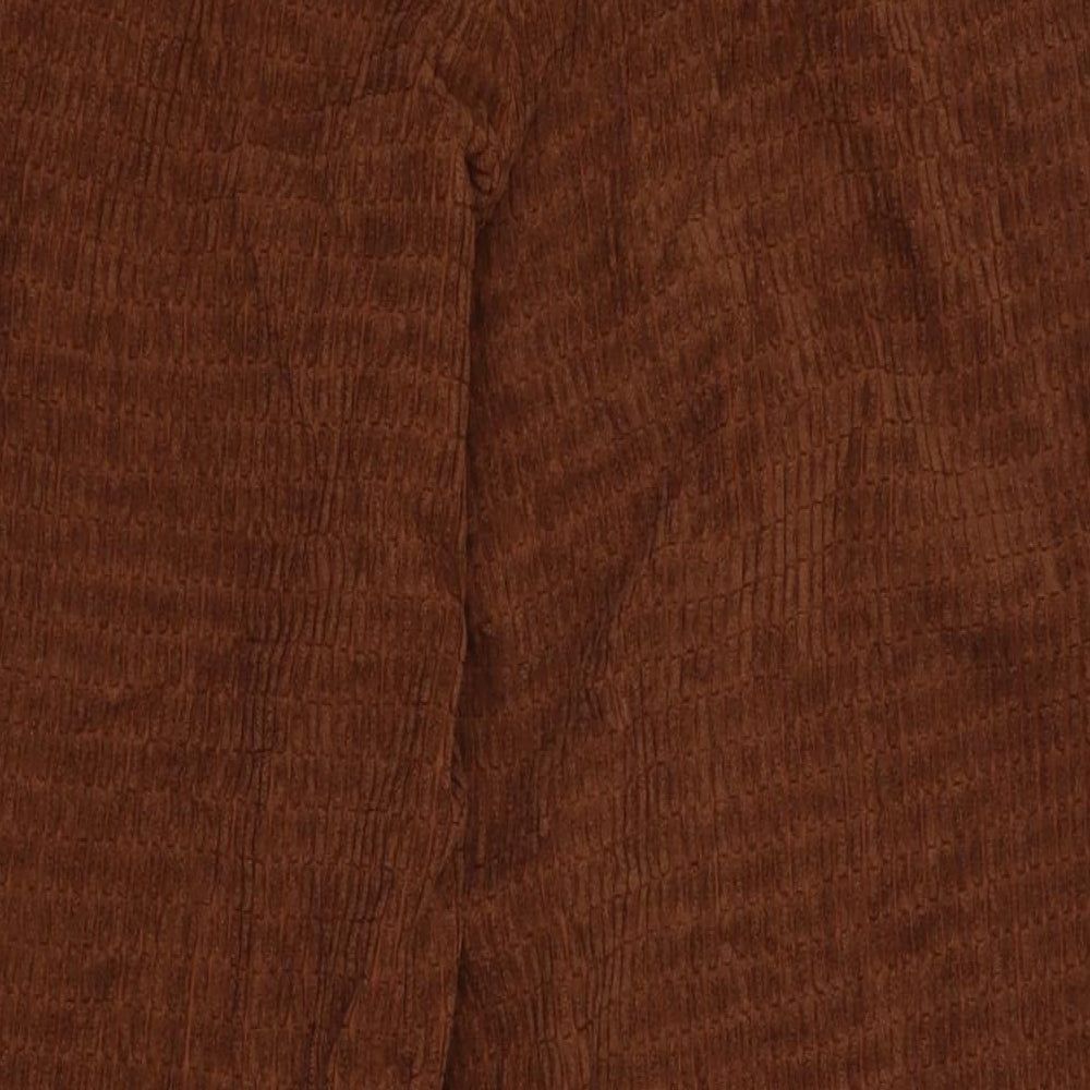 ASOS Mens Brown Cotton Trousers Size 28 in L26 in Regular Zip