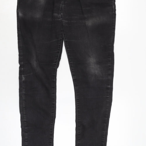 Peacocks Mens Blue Cotton Blend Tapered Jeans Size 30 in L28 in Regular Zip