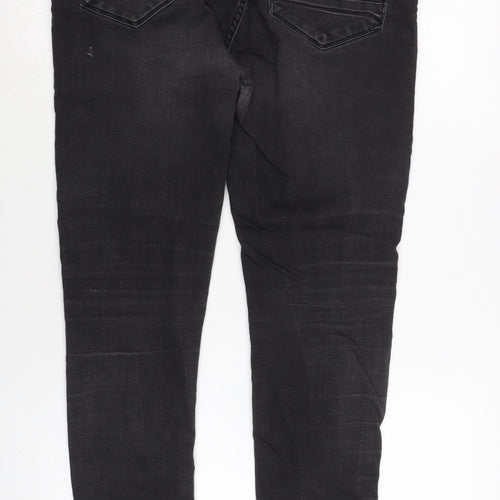 Peacocks Mens Blue Cotton Blend Tapered Jeans Size 30 in L28 in Regular Zip