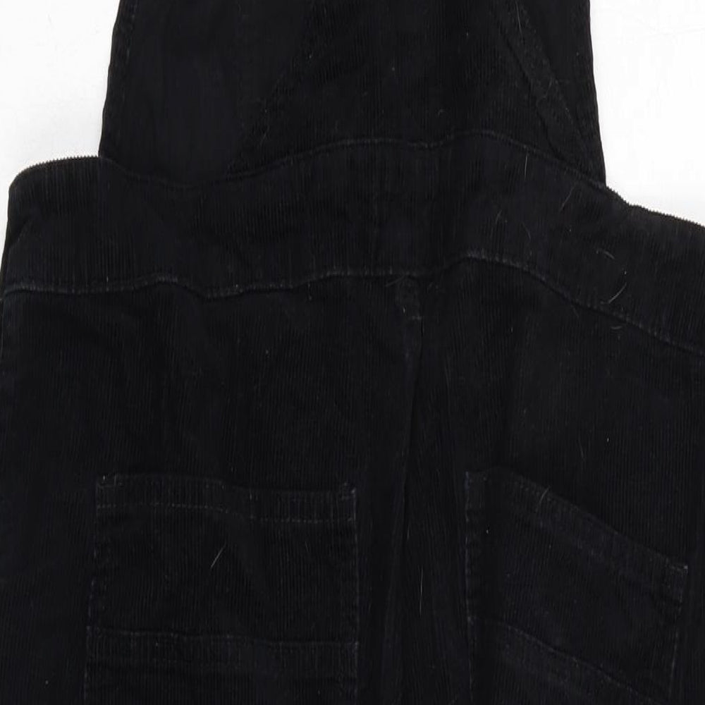 TU Womens Black Cotton Dungaree One-Piece Size 14 L27 in Snap