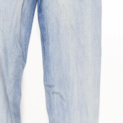 Topman Mens Blue Cotton Blend Skinny Jeans Size 26 in L31 in Regular Zip