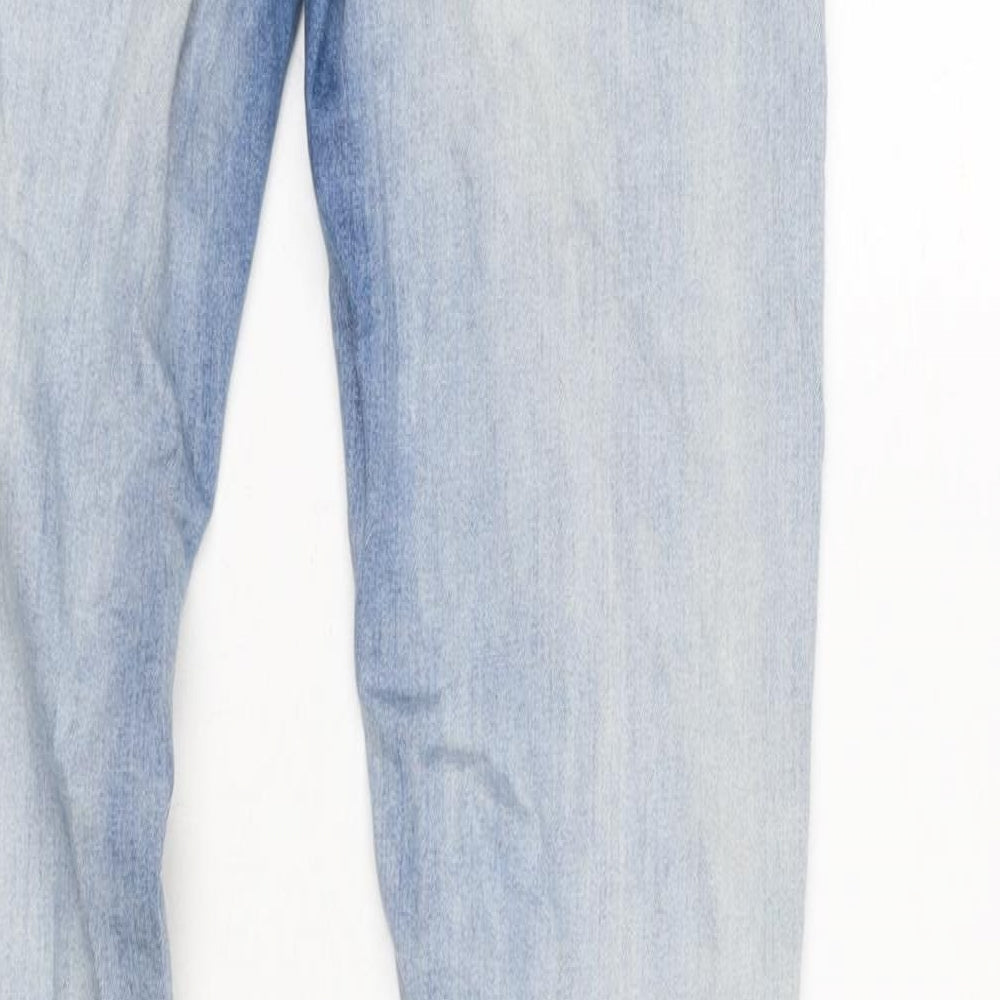 Topman Mens Blue Cotton Blend Skinny Jeans Size 26 in L31 in Regular Zip