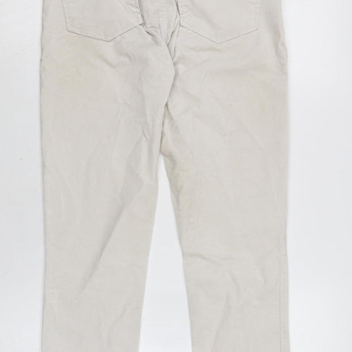 Gap Womens Ivory Polyester Trousers Size 8 L25.5 in Regular Zip