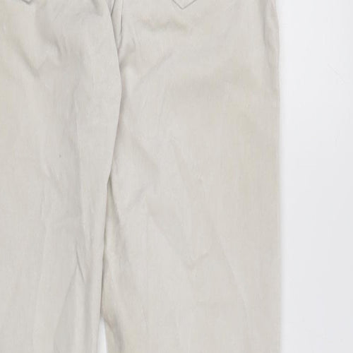 Gap Womens Ivory Polyester Trousers Size 8 L25.5 in Regular Zip
