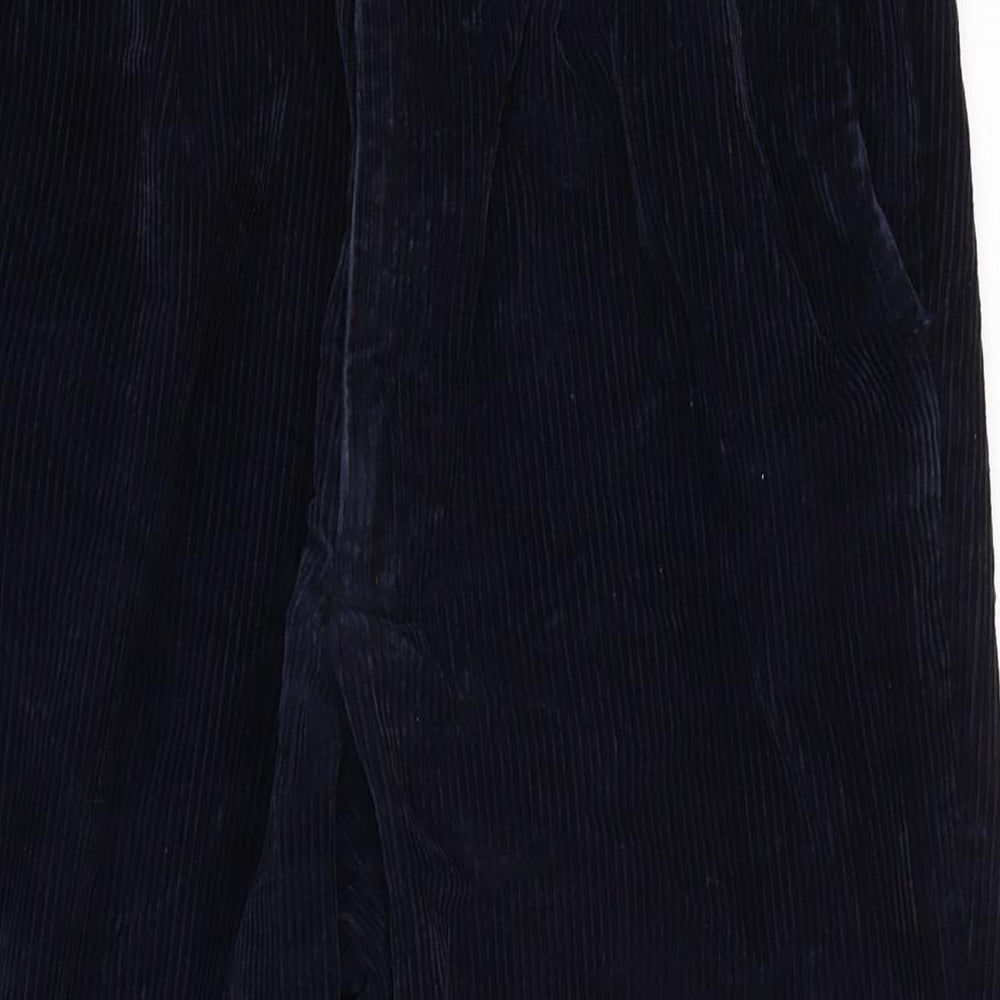 Peter Christian Mens Blue Cotton Trousers Size 32 in L24 in Regular Zip