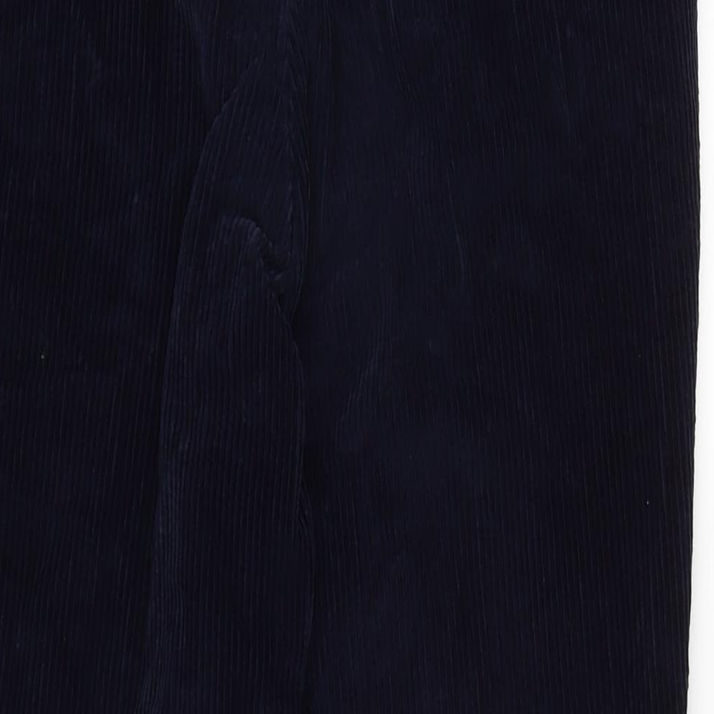 Peter Christian Mens Blue Cotton Trousers Size 32 in L24 in Regular Zip